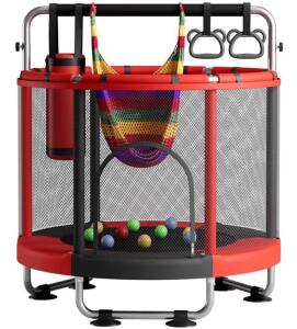 55" Trampoline For Kids W/ Enclosure