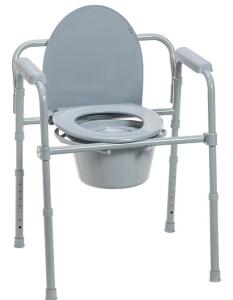 Drive Medical Folding Steel Bedside Commode Chair