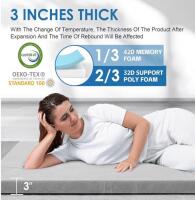 KingChii CertiPUR-US Memory Foam Camping Mattress Queen - 2