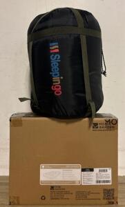 Sleeping Pad & MOBI GARDEN Twin Air Mattress w/ Pump, Lightweight, Portable