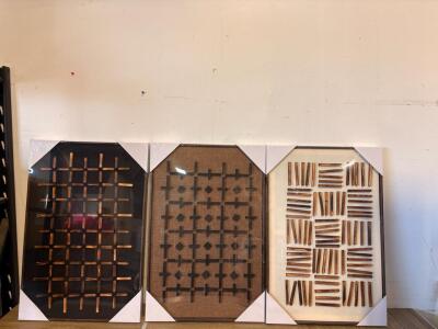 Framed Wall Art Modern Decor, Size 92x16x62. ($219 Online Retail Value!!!)