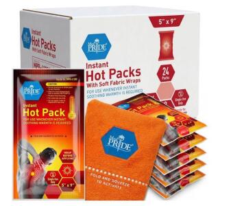 (2) Boxes of MED PRIDE Instant Hot Packs Disposable for Pain Relief, (24) per box