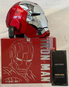 AUTOKING Iron Man 1:1 Helmet Mark V Cosplay Helmet &mdash; Remote, Touch & Voice Control, Light Up Eyes