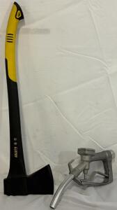 Zeustr 28.5&rdquo; Splitting Axe & 3/4&rdquo; Manual Fuel Nozzle