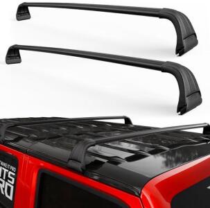 The Mechanic Shop Heavy Duty Roof Rack Cross Bars For 2007-2025 Jeep Wrangler & 2020-2025 Jeep Gladiator, 260lb, Matte Black