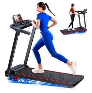 Walking Treadmill W/ 8% Incline & Handle Bar