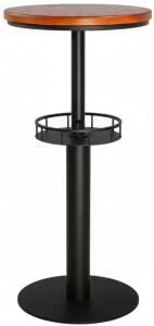 LOKKHAN 42" Tall Rustic Industrial Bar Table W/ Storage-19.68"