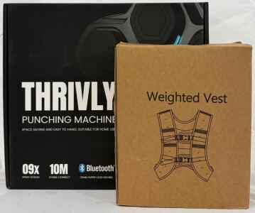 Thrivly Music Boxing Machine & 20 Lbs Weighted Exercise Vest