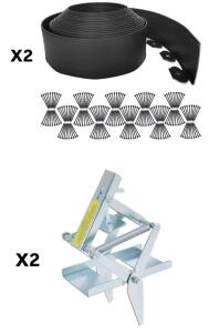 (2) 131FT By 4&rdquo; Rolls Of Landscape Edging & (2) Wire Tek 1001 Easyset Mole Eliminator Traps