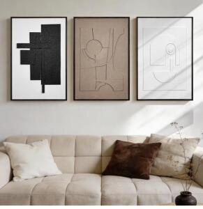 Framed Wall Art Black and White, Cuadros para Sala Elegantes y Modernos
