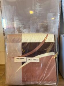 Home Decor Lot including 2&rsquo;x10&rsquo; Rug, 3 Piece Framed Wall Art, IKEA Table Lamp and 2 Throw Pillows