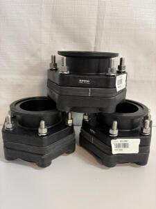Banjo MBF300 3" Polypropylene Tank Bulkhead Fittings EPDM Seal Stainless Bolts (Set of 3)