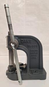 (1) Dake No. 001 Single Leverage Arbor Press