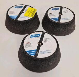 (3) Norton 37c16-P Flaring Cup Grinding Wheels