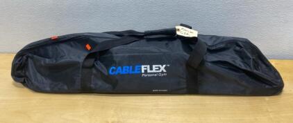 CableFlex Personal Gym Portable Home Exercise System, Bag, Bar, Handles, DVD, Manual- Unused