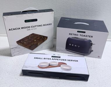 Servapp&eacute;tit 2-Slice Retro Toaster, Matte Navy Blue, Browning Control, New in Box