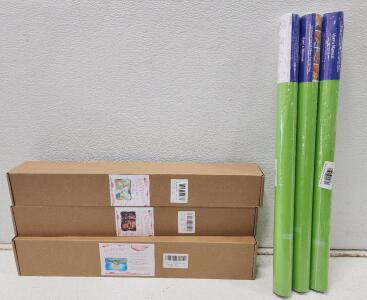 (6) Assorted Silk Cloth Wallpaper Murals