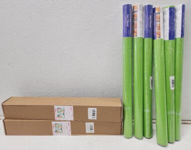 (8) Assorted Silk Cloth Wallpaper Murals