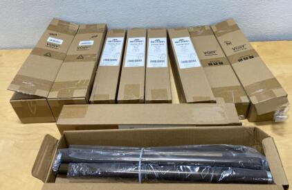 9 Adjustable Curtain/ Window Rods, Sirwin & VOIYY, Steel, 48&ndash;84" Telescoping, Sealed Packaging, Matte Finish