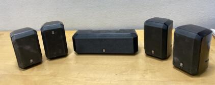 Yamaha 5-Speaker Surround Sound Set with Center Channel, Black, Home Theater Audio