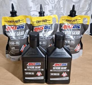 (5) Quarts Of Amsoil Severe Gear - Full Synthetic SAE-80W-90 Gear Oil