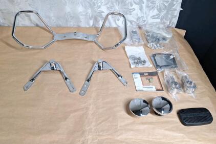 (1) Motorcycle Passenger Grab Bar & Assorted Cosmetic Hardware