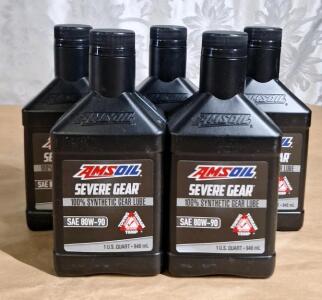 (5) Quarts Of Amsoil Severe Gear - Full Synthetic SAE-80W-90 Gear Oil