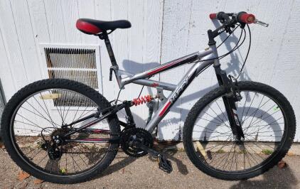 (Silver) 26" Huffy Rock Creek Dual Suspension Bike