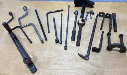 Vintage Automotive Tool Kit & Bearing Puller Set &ndash; 18 pcs, c.1950s&ndash;70s, Steel, Heavy Duty