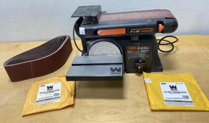 WEN 6502T 4"x36" Belt & 6" Disc Sander, 4.3A, Extra Belts & Discs, Miter Gauge- Works