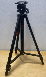 Bausch & Lomb Aluminum Pan/Tilt Tripod, Gear Column, Flip Locks, 60" Max Height