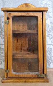 (1) Small 3-Tier Curio Cabinet, 6"W x 12"L x 21"T