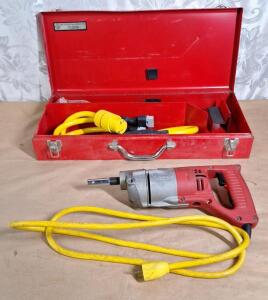 (1) Milwaukee Heavy Duty Drill W/ Metal Case