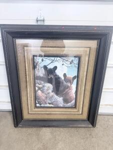 High Mountain Peace Framed Wildlife Art Print by Picture Galleries Inc, 38"x34", Bears