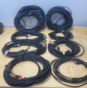 Bundle of 9 XLR Microphone Audio Cables, 10-50 ft Lengths, XLR Male to Female, Black
