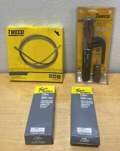 Tweco 2-WPC Cable Connectors, 300A Electrode Holder & MIG Gun Liner Set, Model 9425-1225 All Unused