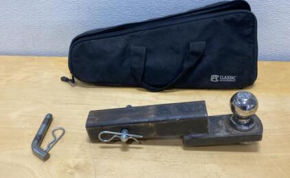 2" Trailer Hitch Ball Mount with Pin and Classic Accessories Bag, Fits 2" Receiver