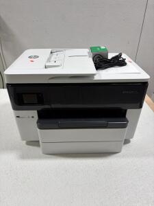 HP OfficeJet Pro 7740 All-in-One Printer, 11x17, Fax, Scan, Copy, Touchscreen, Duplex, w/Ink. POWERS ON.