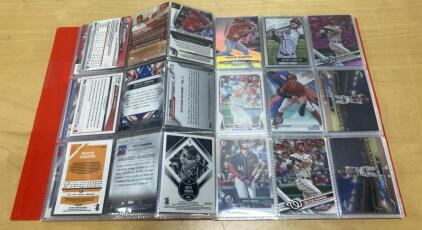 Binder of Future HOF/Stars Washington Nationals Baseball Card (126) - Juan Soto, Bryce Harper, and More