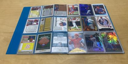 Binder of HOF/Stars Texas Rangers Baseball Cards (99) Ivan Rodriguez. Nolan Ryan, Juan Gonzalez and More