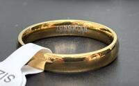 Gold-Tone Tungsten Carbide Wedding Band, Size 10, Classic Domed Comfort Fit, Men's/Unisex - 4