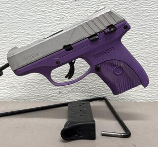 Ruger EC9s 9mm Luger, Purple Frame, 3.12" Barrel, 7+1 Capacity, Serial 457-35509