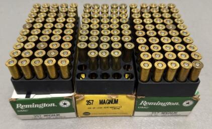 Remington UMC .357 Magnum Ammo, 125gr JSP & 158gr LSWC, 3 Boxes, Full, Lot L357M12 L357M6