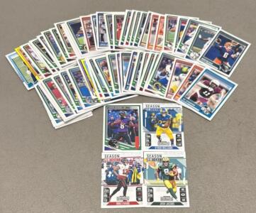 NFL Football Card Lot - Panini Contenders, Score, 2023/24, Approximately 50 Cards, Rookies & Stars