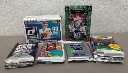 Donruss Football 2025 & 2023 Blaster Boxes, Vintage NFL, NHL, Star Trek, MusiCards Unsealed Packs