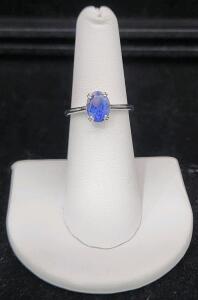 (1) Size 6 Oscar Friedman Tanzanite Stone .925 Ring
