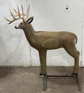 Carl the Whitetail Deer Archery Target with Replaceable Vital Insert & Metal Stand, Life-Size 50&rdquo; Tall