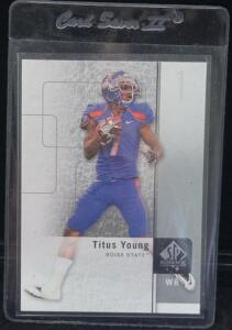 Titus Young SP Authentic 2011 #58 Boise State Football Card Upper Deck JEYYB WR Broncos