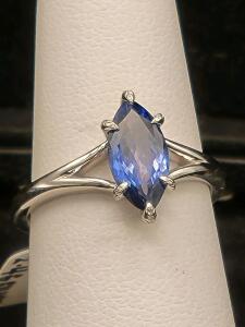 .925 Tanzanite Oscar Friedman Ring, Size 6.5