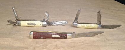 (1) Vintage Case - Single Blade XX Pocket Knife, (1) Vintage Camp King (4) Blade Knife & (1) Vintage Hammer Brand (3) Blade Knife